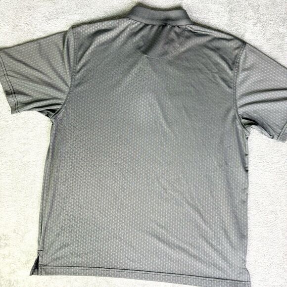 PGA Tour Polo Shirt Mens Large Gray Short Sleeve Golfing Quick Dry Casual - Picture 7 of 8